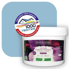 Charger l&#39;image dans la galerie, Peinture écologique Natura Tassili® Les Bleus (L&#39;Atelier by Edicolor 154B/154-B/154B1) Intérieur/Extérieur VELOURS

