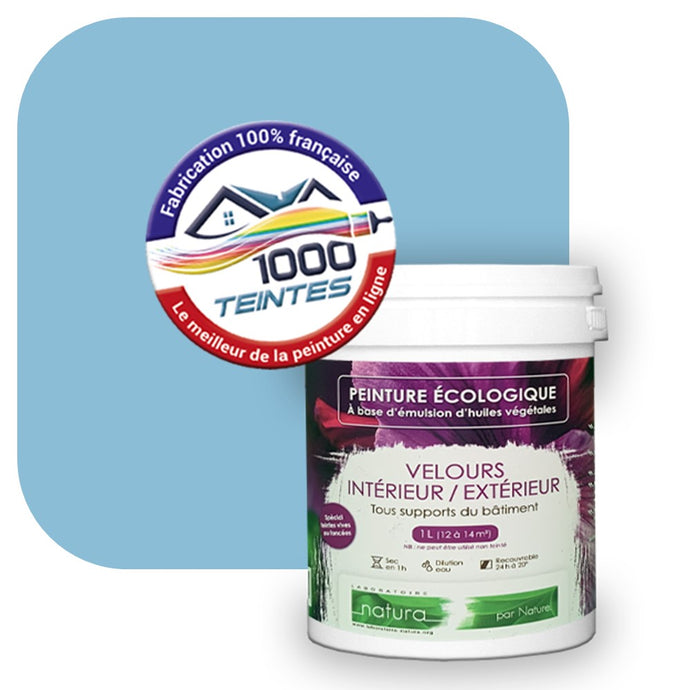 Peinture écologique Natura Tassili® Les Bleus (L'Atelier by Edicolor 155A/155-A/155A1) Intérieur/Extérieur VELOURS