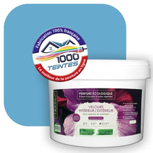 Charger l&#39;image dans la galerie, Peinture écologique Natura Tassili® Les Bleus (L&#39;Atelier by Edicolor 155B/155-B/155B1) Intérieur/Extérieur VELOURS
