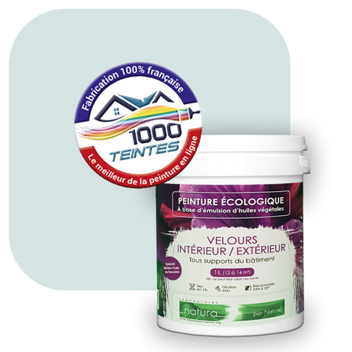 Peinture écologique Natura Tassili® Les Bleus (L'Atelier by Edicolor 157A/157-A/157A1) Intérieur/Extérieur VELOURS