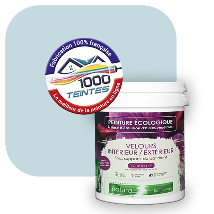 Peinture écologique Natura Tassili® Les Bleus (L'Atelier by Edicolor 157B/157-B/157B1) Intérieur/Extérieur VELOURS