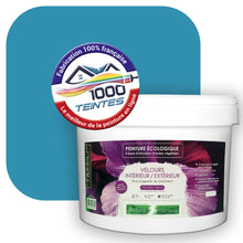 Charger l&#39;image dans la galerie, Peinture écologique Natura Tassili® Les Bleus (L&#39;Atelier by Edicolor 158D/158-D/158D1) Intérieur/Extérieur VELOURS

