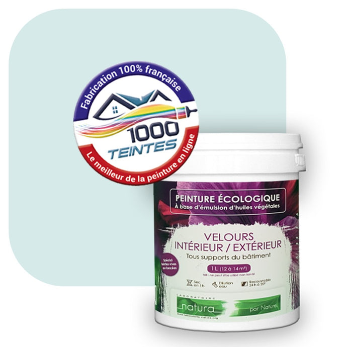 Peinture écologique Natura Tassili® Les Bleus (L'Atelier by Edicolor 159A/159-A/159A1) Intérieur/Extérieur VELOURS