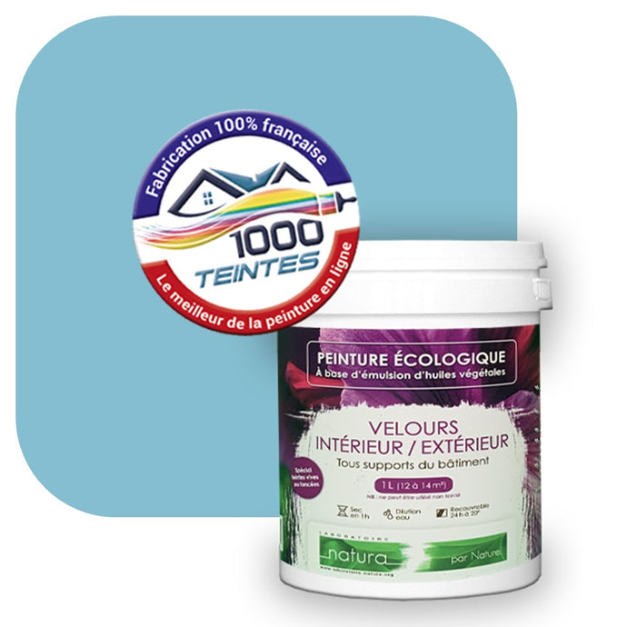 Peinture écologique Natura Tassili® Les Bleus (L'Atelier by Edicolor 159B/159-B/159B1) Intérieur/Extérieur VELOURS