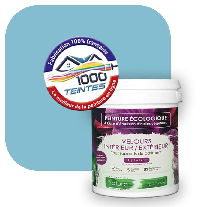 Peinture écologique Natura Tassili® Les Bleus (L'Atelier by Edicolor 160B/160-B/160B1) Intérieur/Extérieur VELOURS