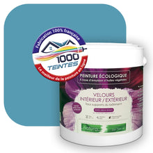 Charger l&#39;image dans la galerie, Peinture écologique Natura Tassili® Les Bleus (L&#39;Atelier by Edicolor 160C/160-C/160C1) Intérieur/Extérieur VELOURS
