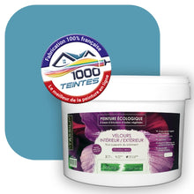 Charger l&#39;image dans la galerie, Peinture écologique Natura Tassili® Les Bleus (L&#39;Atelier by Edicolor 160C/160-C/160C1) Intérieur/Extérieur VELOURS
