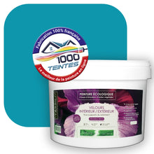 Charger l&#39;image dans la galerie, Peinture écologique Natura Tassili® Les Bleus (L&#39;Atelier by Edicolor 161E/161-E/161E1) Intérieur/Extérieur VELOURS
