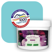 Charger l&#39;image dans la galerie, Peinture écologique Natura Tassili® Les Bleus (L&#39;Atelier by Edicolor 162B/162-B/162B1) Intérieur/Extérieur VELOURS
