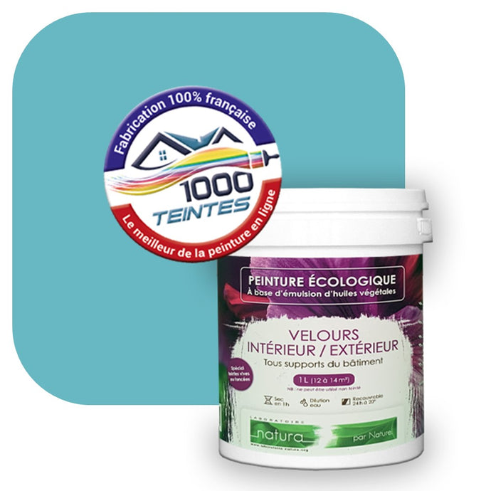 Peinture écologique Natura Tassili® Les Bleus (L'Atelier by Edicolor 162C/162-C/162C1) Intérieur/Extérieur VELOURS