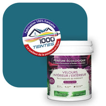 Charger l&#39;image dans la galerie, Peinture écologique Natura Tassili® Les Bleus (L&#39;Atelier by Edicolor 162E/162-E/162E1) Intérieur/Extérieur VELOURS
