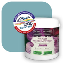Charger l&#39;image dans la galerie, Peinture écologique Natura Tassili® Les Bleus (L&#39;Atelier by Edicolor 164D/164-D/164D1) Intérieur/Extérieur VELOURS
