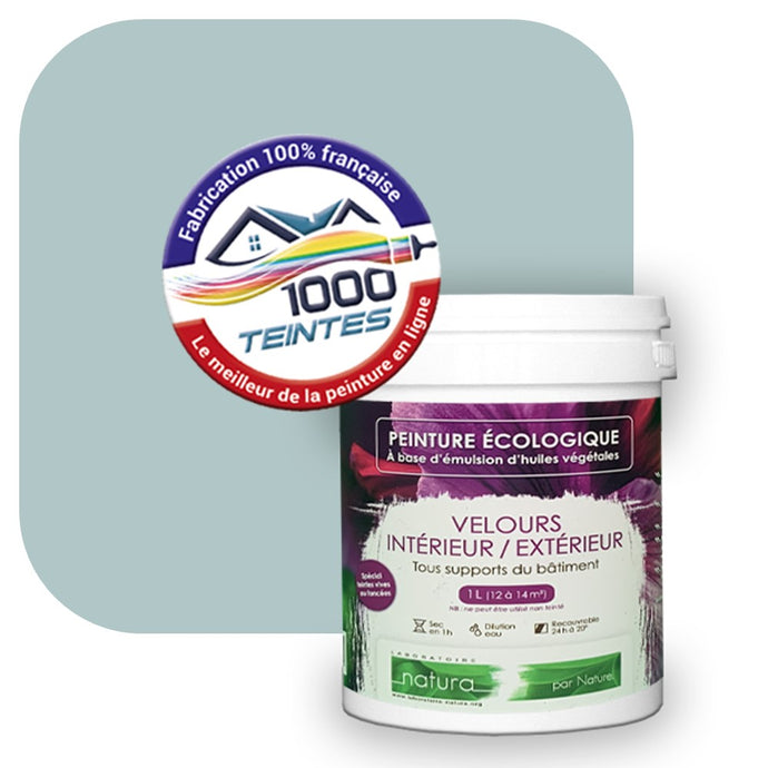 Peinture écologique Natura Tassili® Les Bleus (L'Atelier by Edicolor 165B/165-B/165B1) Intérieur/Extérieur VELOURS