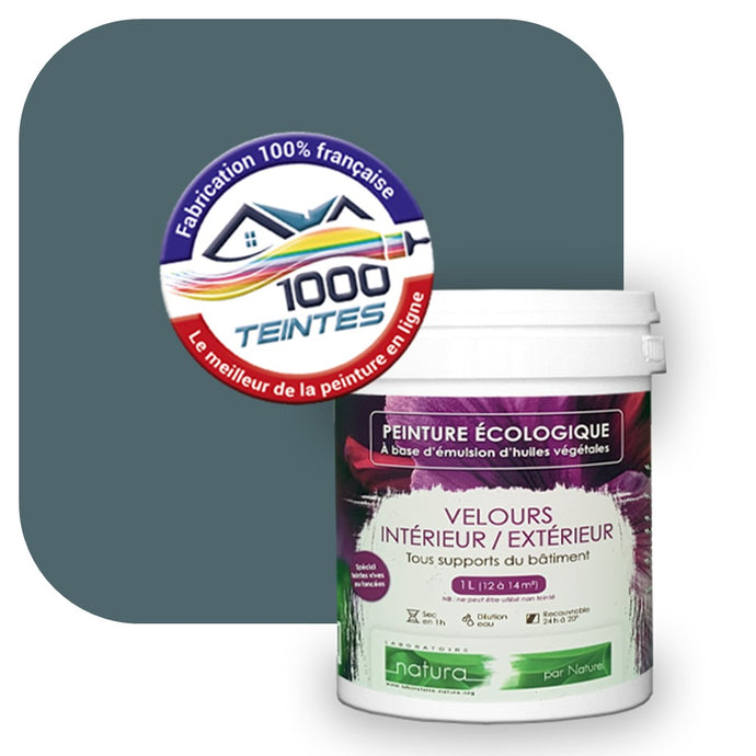 Peinture écologique Natura Tassili® Les Bleus (L'Atelier by Edicolor 166E/166-E/166E1) Intérieur/Extérieur VELOURS