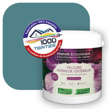 Charger l&#39;image dans la galerie, Peinture écologique Natura Tassili® Les Bleus (L&#39;Atelier by Edicolor 167D/167-D/167D1) Intérieur/Extérieur VELOURS
