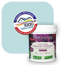 Charger l&#39;image dans la galerie, Peinture écologique Natura Tassili® Les Bleus (L&#39;Atelier by Edicolor 168A/168-A/168A1) Intérieur/Extérieur VELOURS
