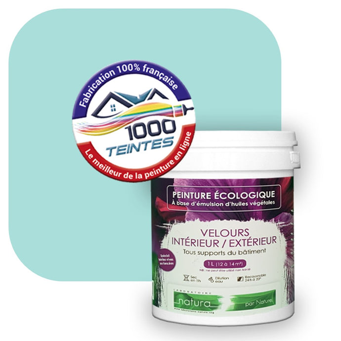 Peinture écologique Natura Tassili® Les Bleus (L'Atelier by Edicolor 170B/170-B/170B1) Intérieur/Extérieur VELOURS