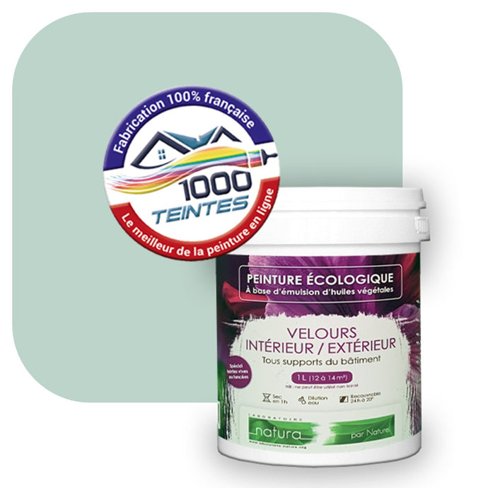 Peinture écologique Natura Tassili® Les Verts (L'Atelier by Edicolor 173C/173-C/173C1) Intérieur/Extérieur VELOURS