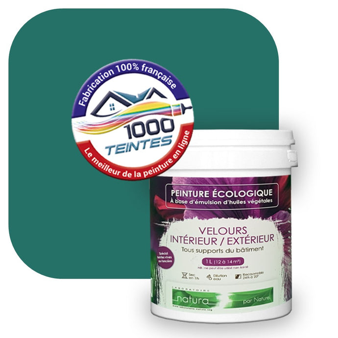 Peinture écologique Natura Tassili® Les Verts (L'Atelier by Edicolor 174E/174-E/174E1) Intérieur/Extérieur VELOURS