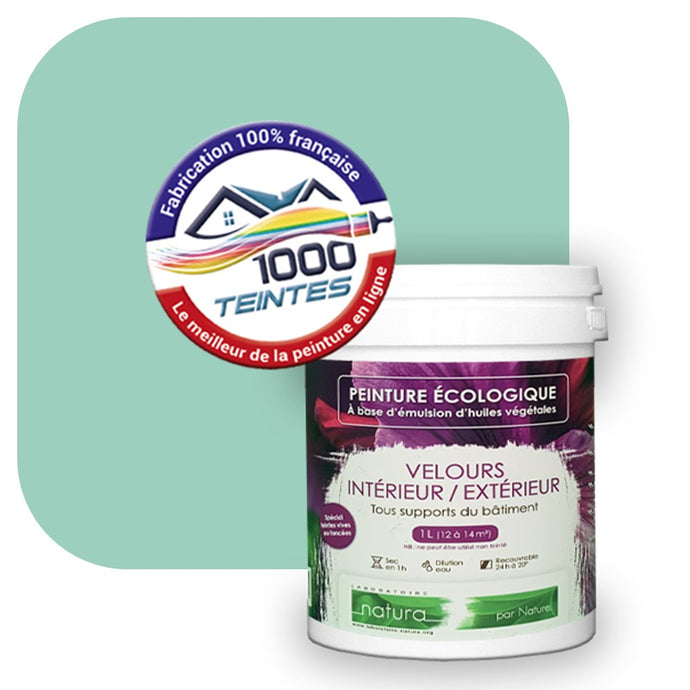Peinture écologique Natura Tassili® Les Verts (L'Atelier by Edicolor 176B/176-B/176B1) Intérieur/Extérieur VELOURS
