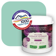 Charger l&#39;image dans la galerie, Peinture écologique Natura Tassili® Les Verts (L&#39;Atelier by Edicolor 176B/176-B/176B1) Intérieur/Extérieur VELOURS
