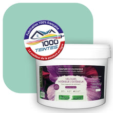 Charger l&#39;image dans la galerie, Peinture écologique Natura Tassili® Les Verts (L&#39;Atelier by Edicolor 176B/176-B/176B1) Intérieur/Extérieur VELOURS
