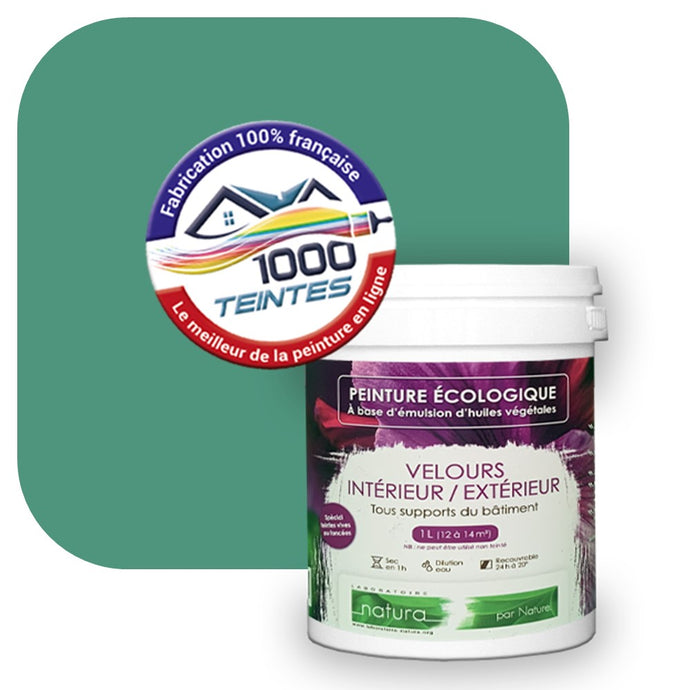 Peinture écologique Natura Tassili® Les Verts (L'Atelier by Edicolor 176D/176-D/176D1) Intérieur/Extérieur VELOURS