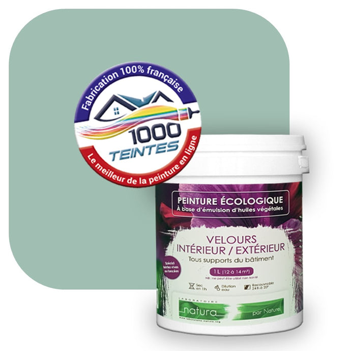 Peinture écologique Natura Tassili® Les Verts (L'Atelier by Edicolor 177A/177-A/177A1) Intérieur/Extérieur VELOURS