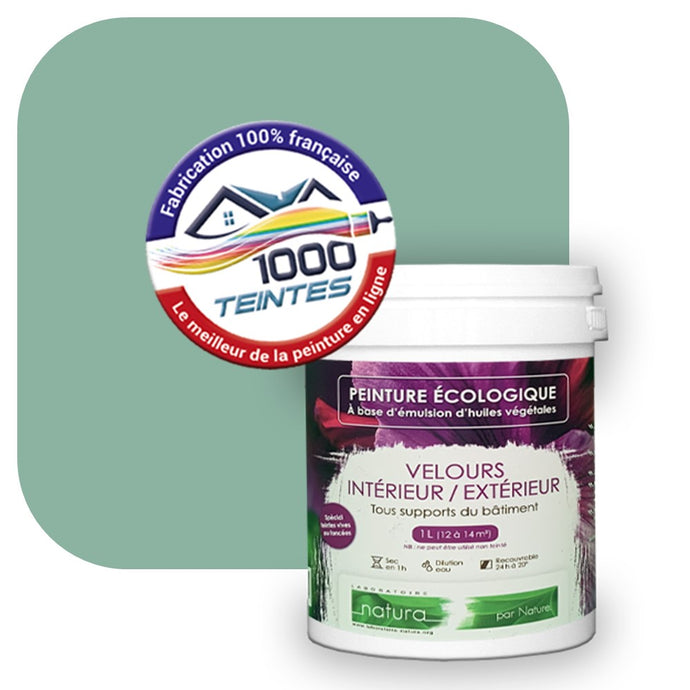 Peinture écologique Natura Tassili® Les Verts (L'Atelier by Edicolor 177B/177-B/177B1) Intérieur/Extérieur VELOURS