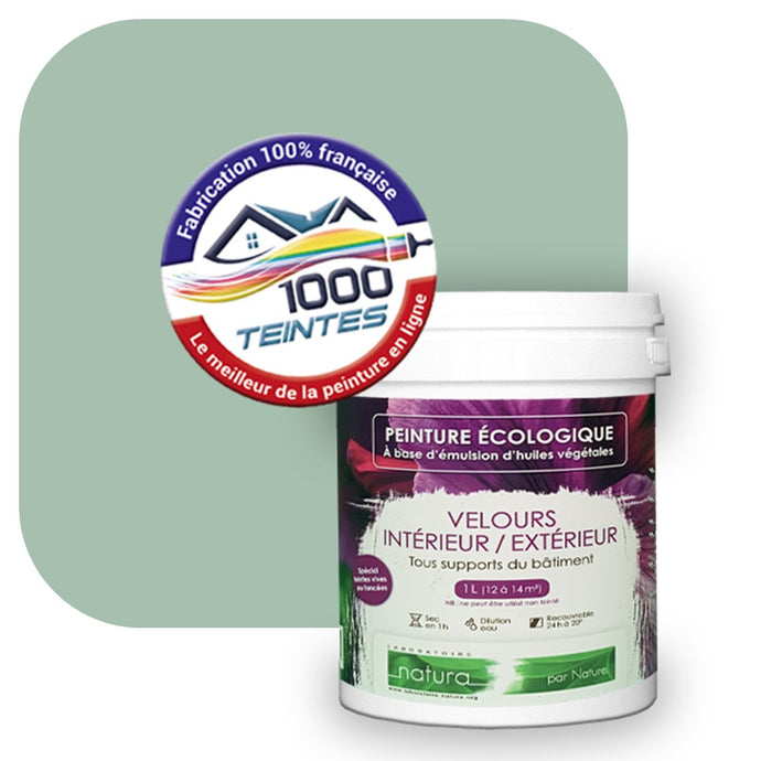 Peinture écologique Natura Tassili® Les Verts (L'Atelier by Edicolor 178C/178-C/178C1) Intérieur/Extérieur VELOURS