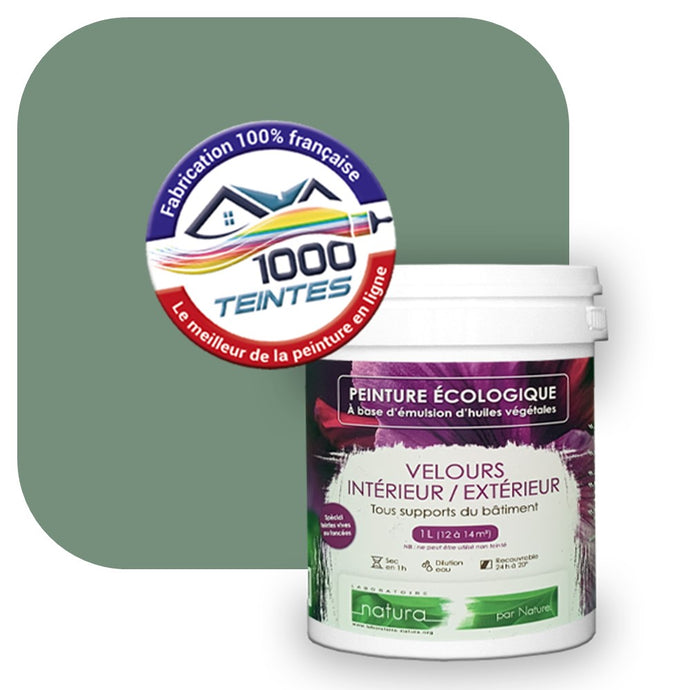 Peinture écologique Natura Tassili® Les Verts (L'Atelier by Edicolor 179D/179-D/179D1) Intérieur/Extérieur VELOURS