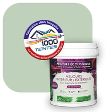 Charger l&#39;image dans la galerie, Peinture écologique Natura Tassili® Les Verts (L&#39;Atelier by Edicolor 180A/180-A/180A1) Intérieur/Extérieur VELOURS
