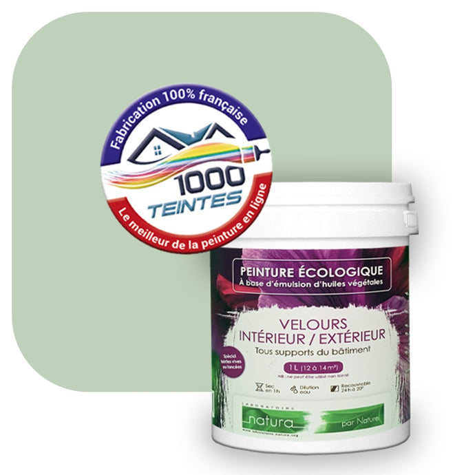 Peinture écologique Natura Tassili® Les Verts (L'Atelier by Edicolor 180A/180-A/180A1) Intérieur/Extérieur VELOURS