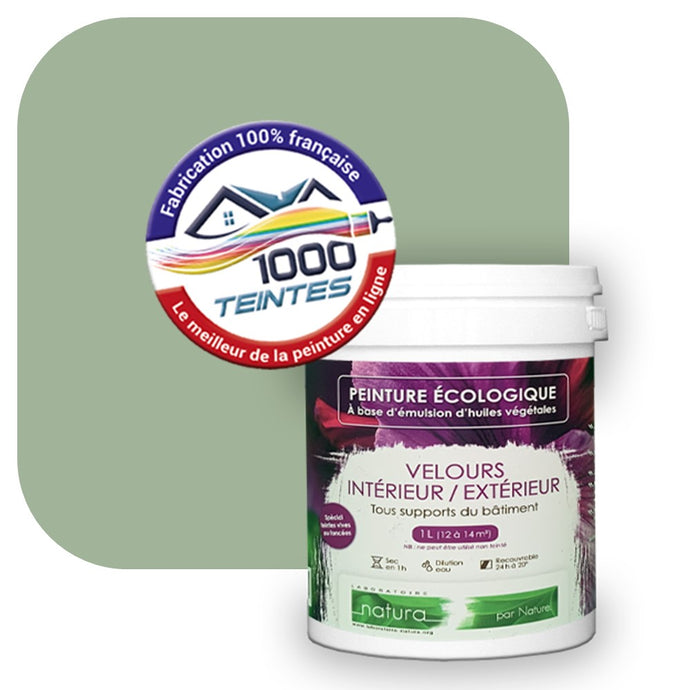 Peinture écologique Natura Tassili® Les Verts (L'Atelier by Edicolor 180B/180-B/180B1) Intérieur/Extérieur VELOURS