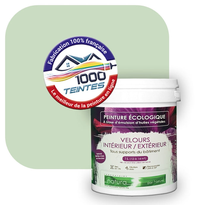 Peinture écologique Natura Tassili® Les Verts (L'Atelier by Edicolor 181A/181-A/181A1) Intérieur/Extérieur VELOURS