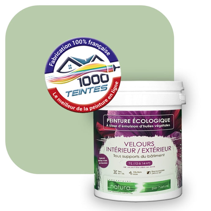 Peinture écologique Natura Tassili® Les Verts (L'Atelier by Edicolor 181B/181-B/181B1) Intérieur/Extérieur VELOURS