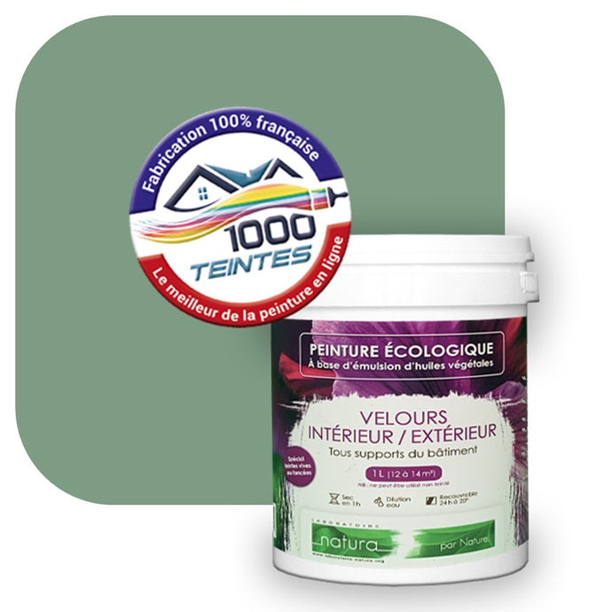 Peinture écologique Natura Tassili® Les Verts (L'Atelier by Edicolor 181D/181-D/181D1) Intérieur/Extérieur VELOURS