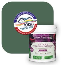 Charger l&#39;image dans la galerie, Peinture écologique Natura Tassili® Les Verts (L&#39;Atelier by Edicolor 181E/181-E/181E1) Intérieur/Extérieur VELOURS
