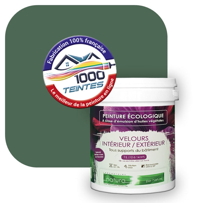 Peinture écologique Natura Tassili® Les Verts (L'Atelier by Edicolor 181E/181-E/181E1) Intérieur/Extérieur VELOURS
