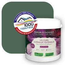 Charger l&#39;image dans la galerie, Peinture écologique Natura Tassili® Les Verts (L&#39;Atelier by Edicolor 181E/181-E/181E1) Intérieur/Extérieur VELOURS
