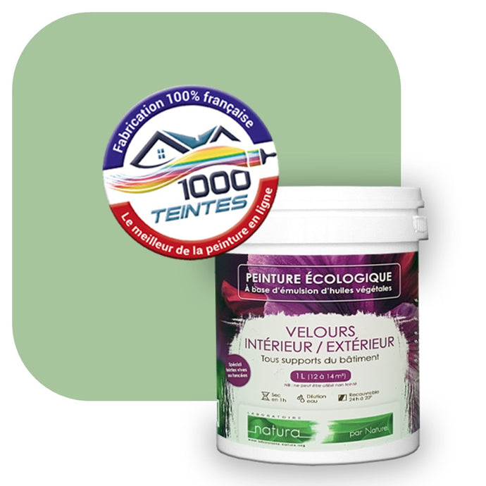 Peinture écologique Natura Tassili® Les Verts (L'Atelier by Edicolor 182A/182-A/182A1) Intérieur/Extérieur VELOURS