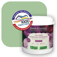 Charger l&#39;image dans la galerie, Peinture écologique Natura Tassili® Les Verts (L&#39;Atelier by Edicolor 182A/182-A/182A1) Intérieur/Extérieur VELOURS
