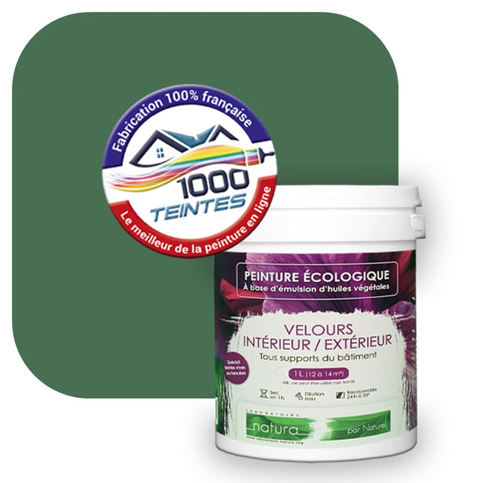 Peinture écologique Natura Tassili® Les Verts (L'Atelier by Edicolor 182D/182-D/182D1) Intérieur/Extérieur VELOURS