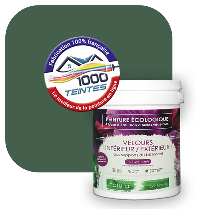 Peinture écologique Natura Tassili® Les Verts (L'Atelier by Edicolor 182E/182-E/182E1) Intérieur/Extérieur VELOURS