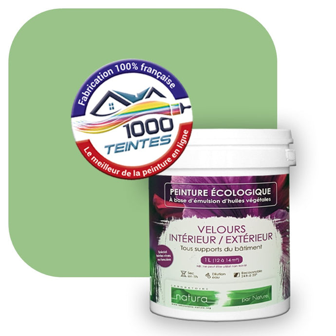 Peinture écologique Natura Tassili® Les Verts (L'Atelier by Edicolor 183A/183-A/183A1) Intérieur/Extérieur VELOURS