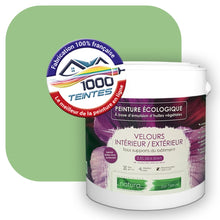 Charger l&#39;image dans la galerie, Peinture écologique Natura Tassili® Les Verts (L&#39;Atelier by Edicolor 183A/183-A/183A1) Intérieur/Extérieur VELOURS
