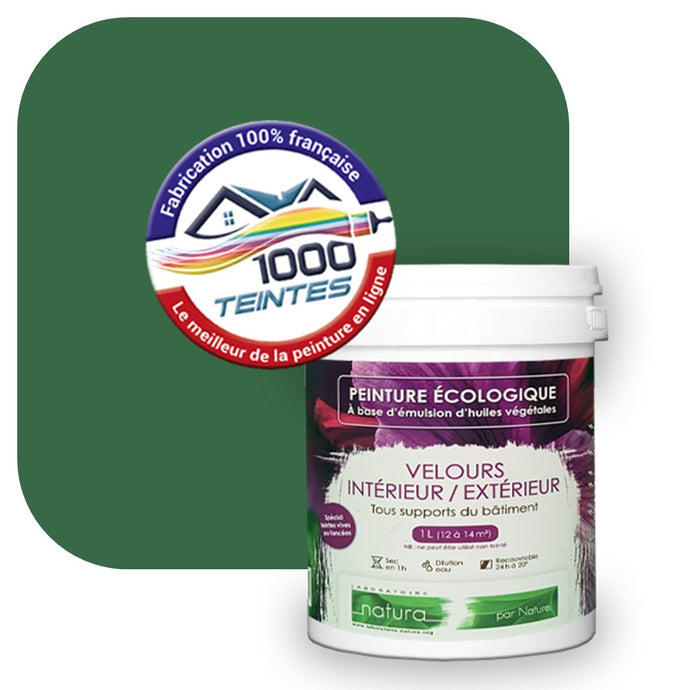 Peinture écologique Natura Tassili® Les Verts (L'Atelier by Edicolor 183D/183-D/183D1) Intérieur/Extérieur VELOURS