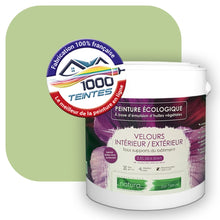Charger l&#39;image dans la galerie, Peinture écologique Natura Tassili® Les Verts (L&#39;Atelier by Edicolor 184A/184-A/184A1) Intérieur/Extérieur VELOURS
