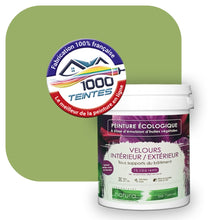 Charger l&#39;image dans la galerie, Peinture écologique Natura Tassili® Les Verts (L&#39;Atelier by Edicolor 184B/184-B/184B1) Intérieur/Extérieur VELOURS
