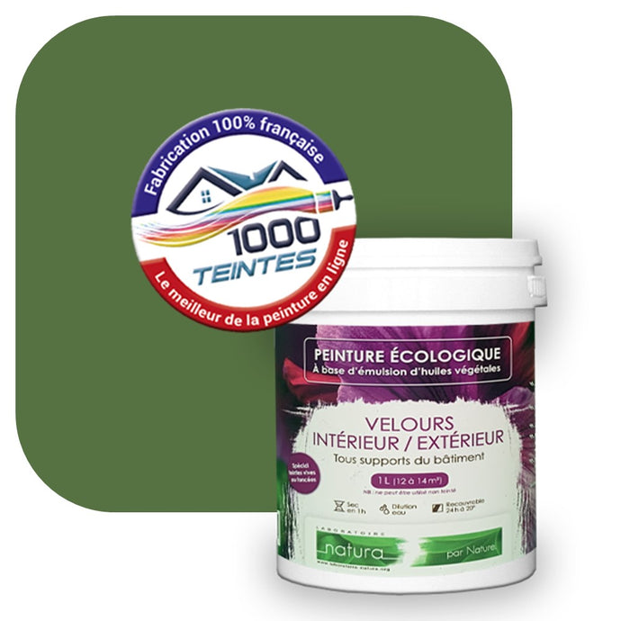 Peinture écologique Natura Tassili® Les Verts (L'Atelier by Edicolor 184D/184-D/184D1) Intérieur/Extérieur VELOURS